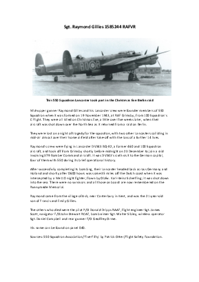 A preview of a PDF biography for Gillies, Raymond